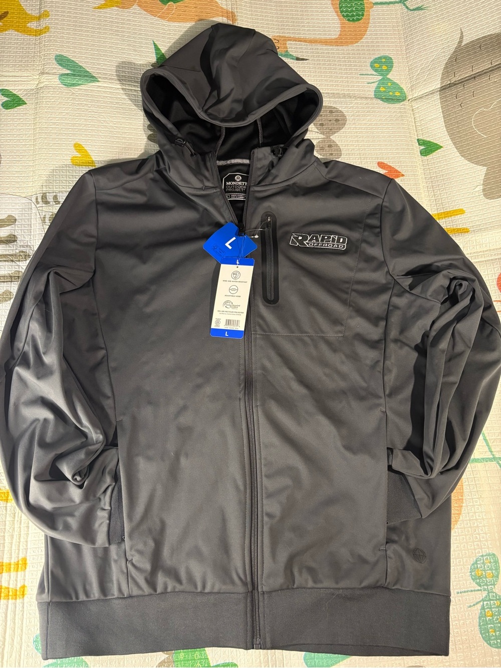 Mondetta Black Hooded Windbreaker Jacket